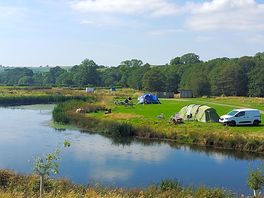 View across pond