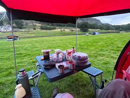 The lovely view from our tent. the picture doesn’t do it justice