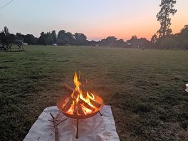 Sunset and fire