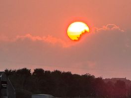 Divine view of slowly setting sun…