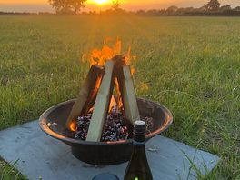 Campfire in the evening