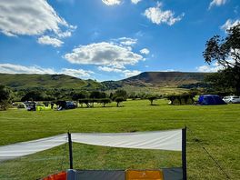 Clear view of mam tor from our tent