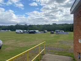 View from toilet block