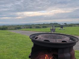 Kids loved roasting marshmallows in the fire pit
