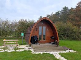 Sited on farmland next to the campsite