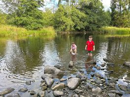 River on site.