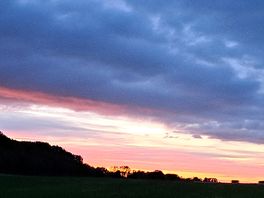 Sunset at tranwell farm and campsite