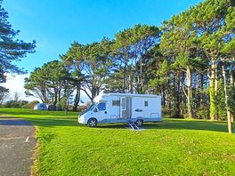 Flo parked on the pitch