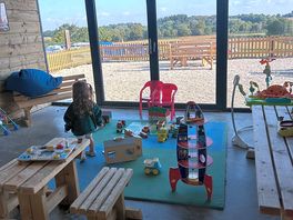 Kids play equipment in the restaurant