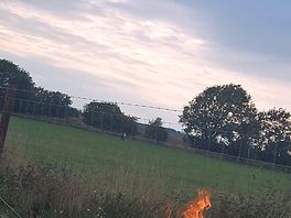 Keeping warm by the fire with lovely views