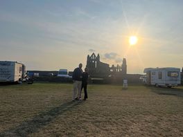 The abbey at sunset