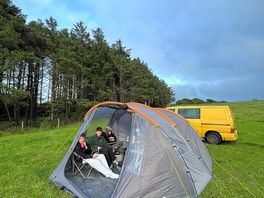 Pitched up and ready to cook! 🍳