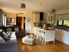 The prettiest kitchen / living space.
