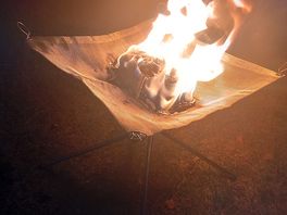 Fire at night above ground only