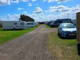 Into the caravan area