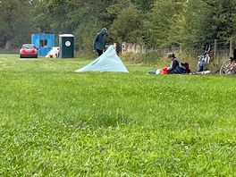 Very spacious, view from our tent