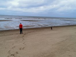 Sandy beach.