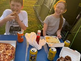 Dinner at tent