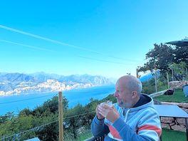 Breakfast coffee at the bar