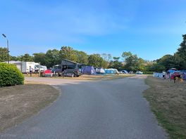 Walking through part of the campsite.