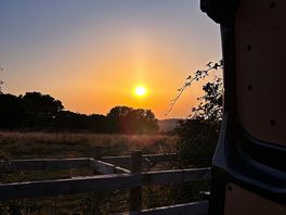Sunset view from the van🧡