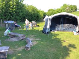 Our large tent on belan pitch