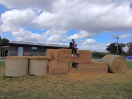 Kids loved the haybales