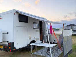 Our van/pitch - lovely setting