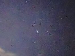 Night sky over pine green