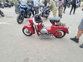In a car park full of bikes, be a scooter lol