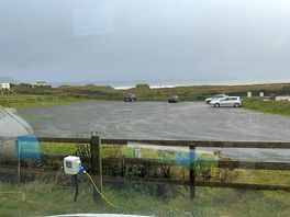 Bit of a raining day. but lovely looking at the sea coming in