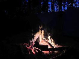 Campfire in the evening
