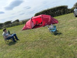 Tent set up with loads of space