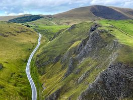 Winnats pass is a beautiful walk from the site