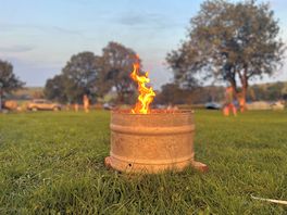 Campfire ready for s’mores!