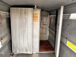 Quirky shower units in the cattle trailers