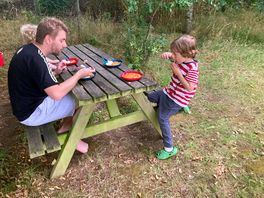 Our personal picnic table in the woods