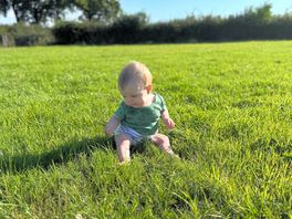 Posing baby. enjoyed his first camp trip.