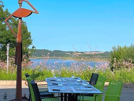 View to lake from restaurant