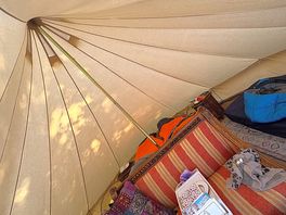 Inside the tent