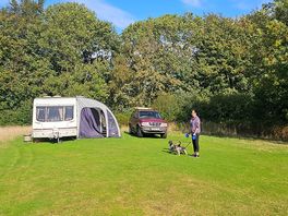 Other side of the field showing us pitched up