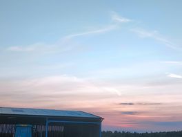 Sunset over campsite