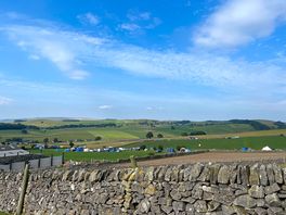 View down to the campsite