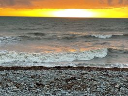 Sunset on the beach was stunning