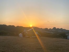 Sunset over the hill