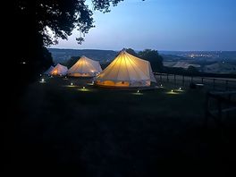 Camp at night
