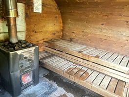 Inside the sauna