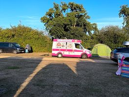 Ice cream van visits the site.