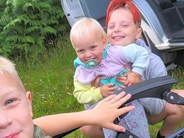 3 very happy children