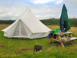 Bell tent with sea view..